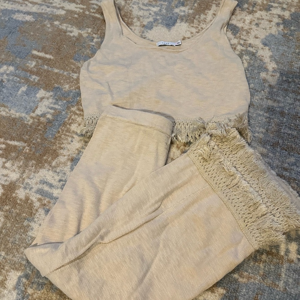 Women's Cream Skirt Set